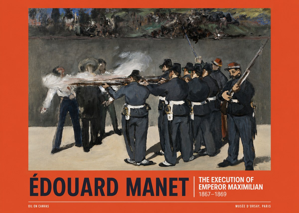 Édouard Manet The Execution of Emperor Maximilian No6 - Plakat