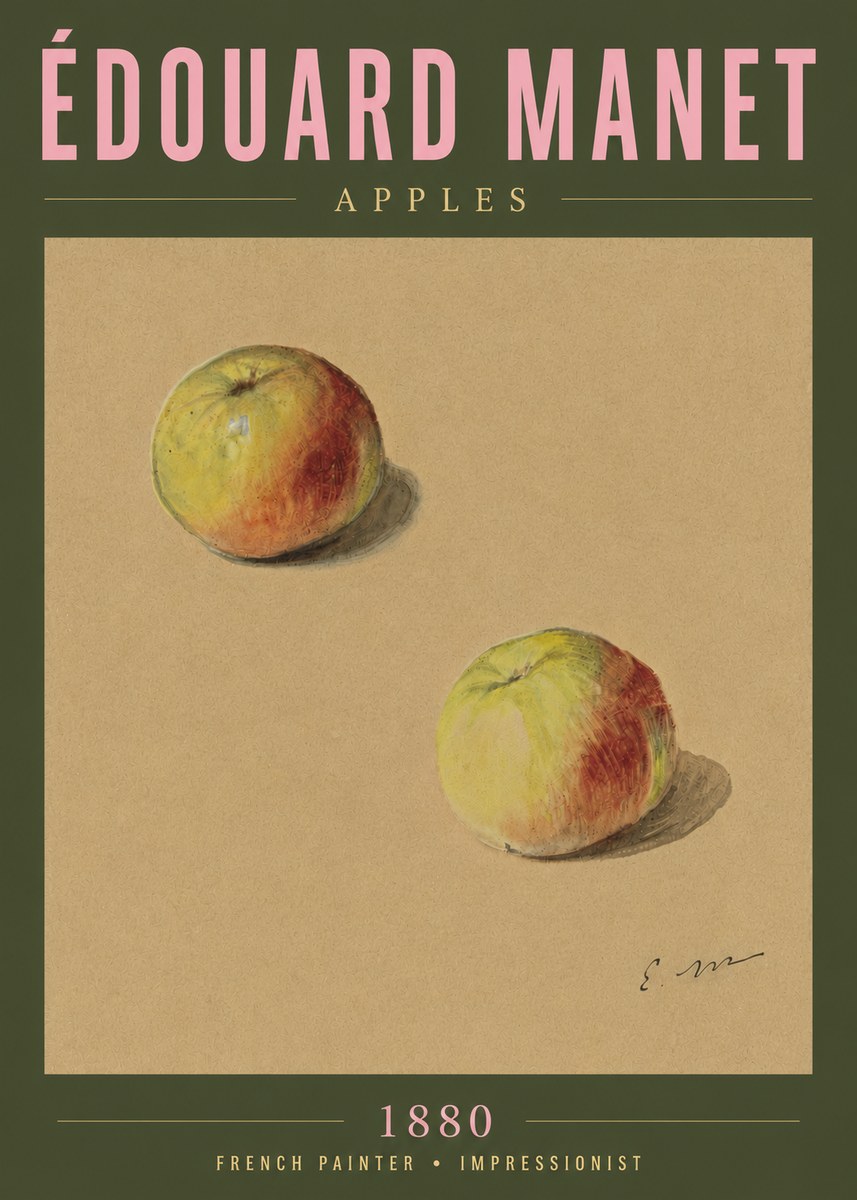 Édouard Manet Apples No5 - Plakat