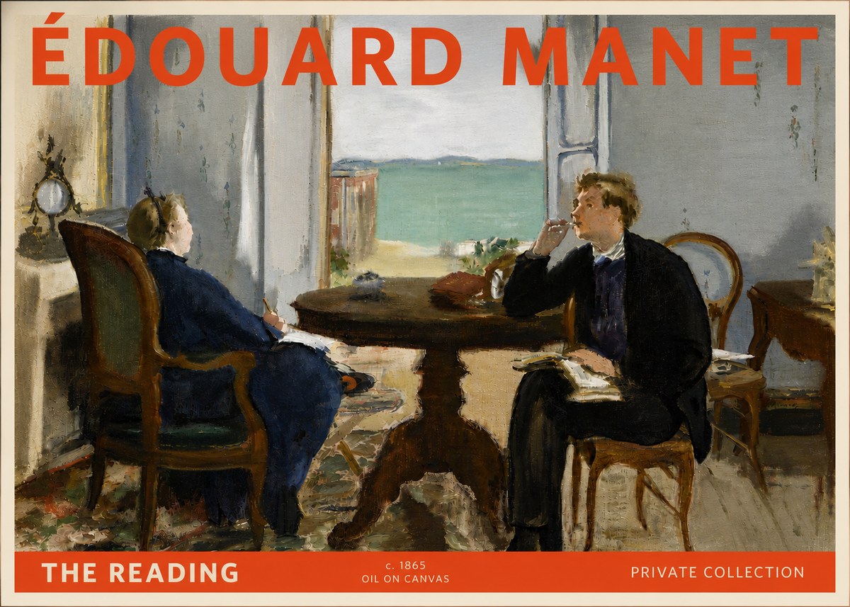 Édouard Manet The Reading No6 - Plakat