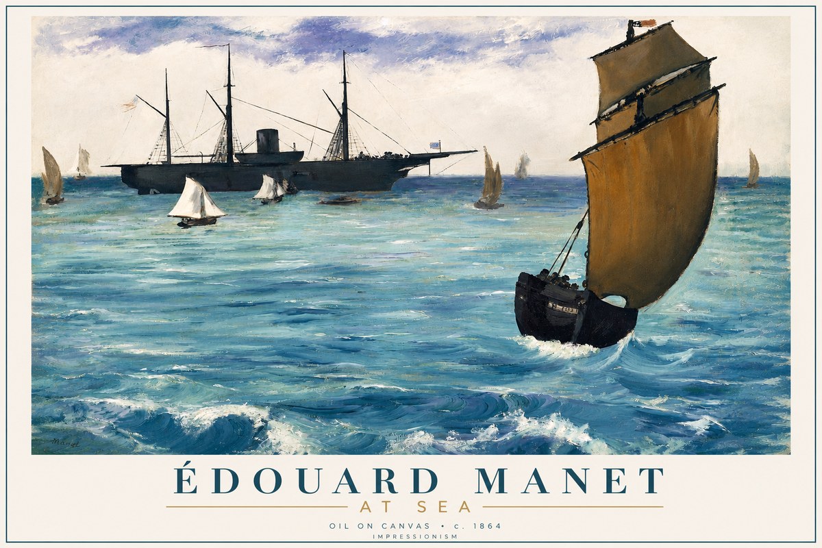 Édouard Manet At Sea No3 - Plakat