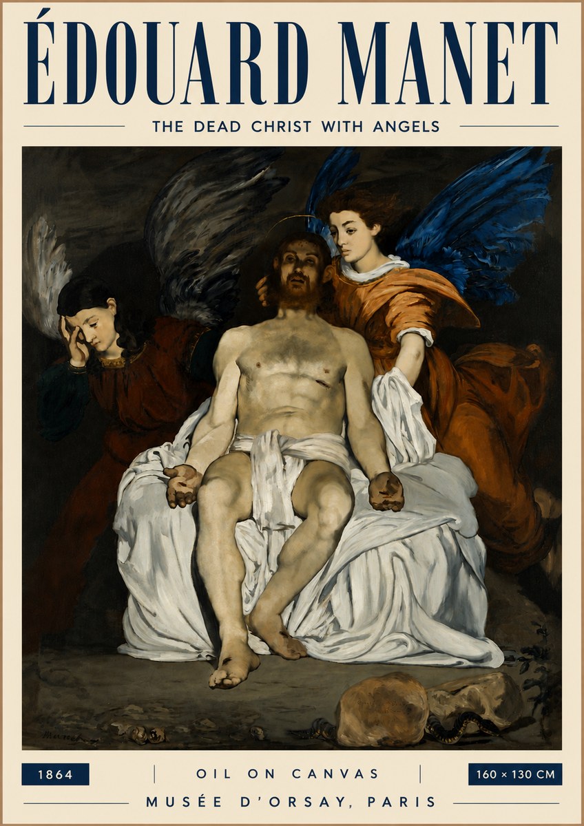 Édouard Manet The Dead Christ with Angels No6 - Plakat