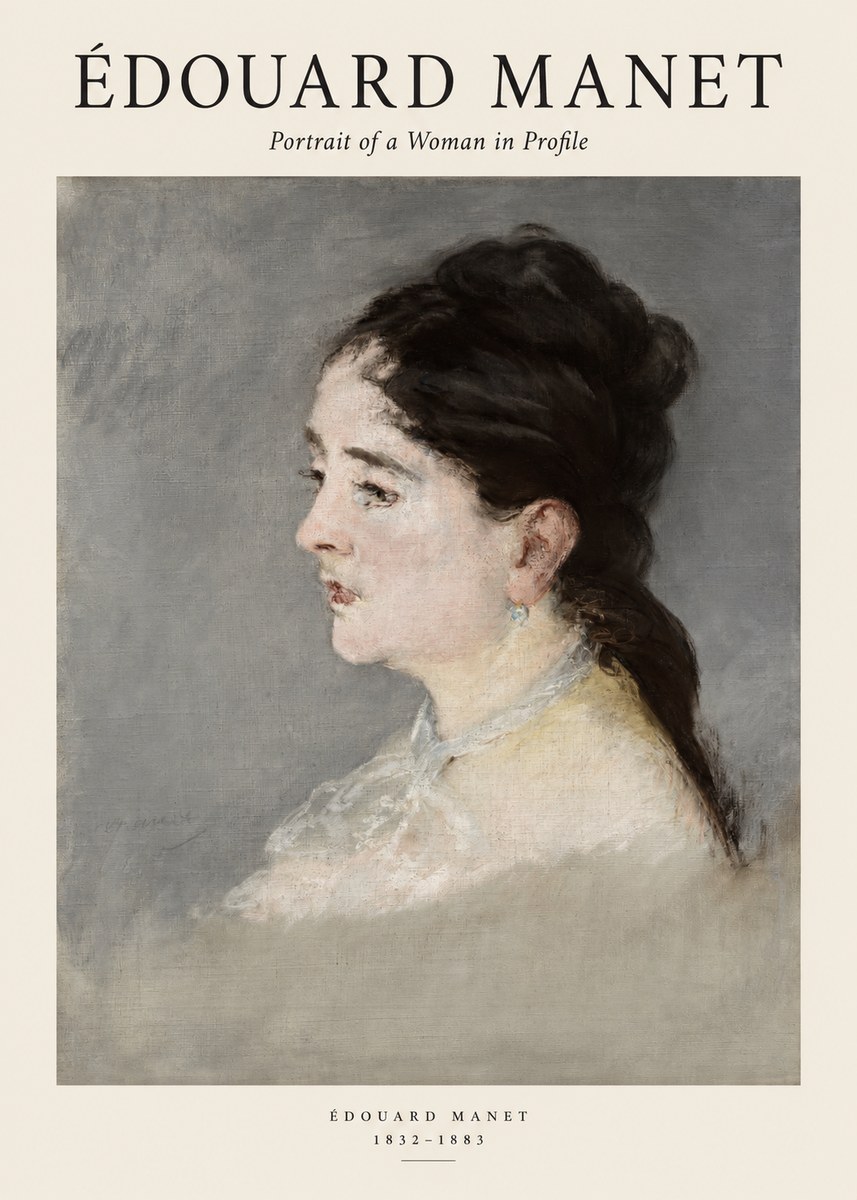 Édouard Manet Portrait of a Woman in Profile No1 - Plakat
