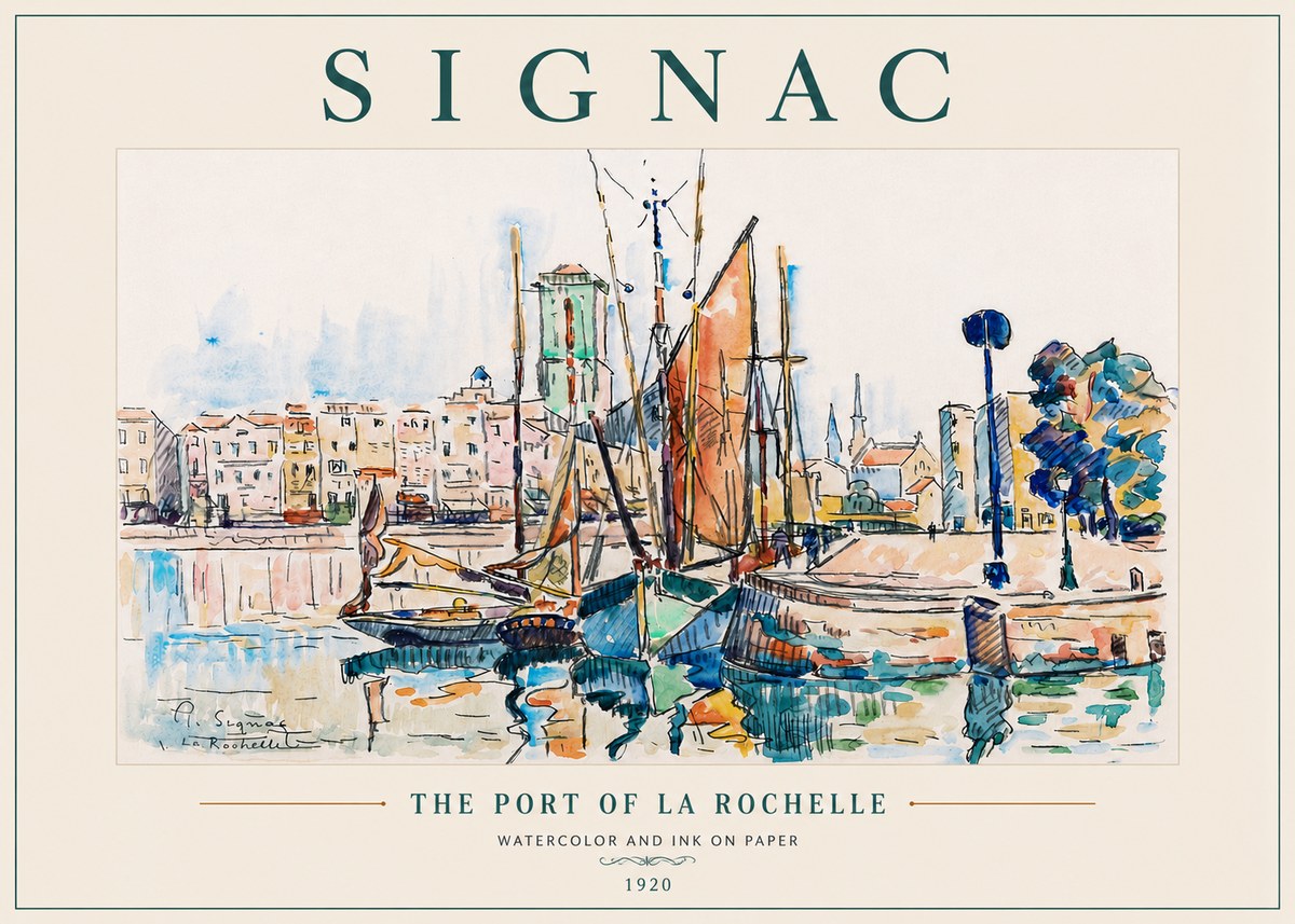 Signac The Port of La Rochelle No6 - Plakat