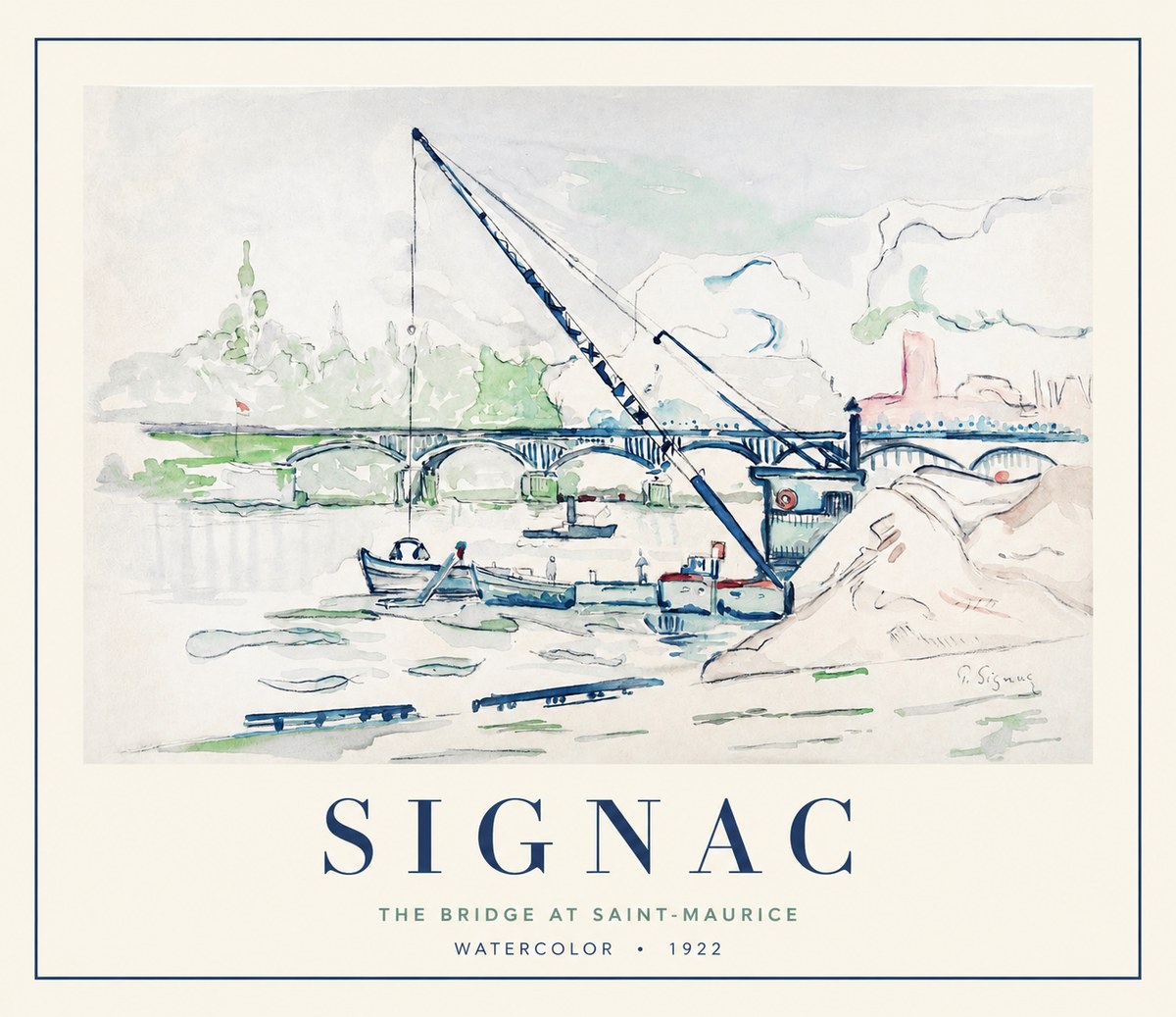 Signac The Bridge at Saint-maurice No1 - Plakat