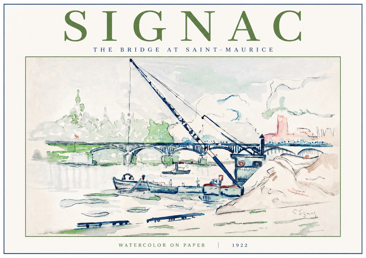 Signac The Bridge at Saint-maurice No3 - Plakat