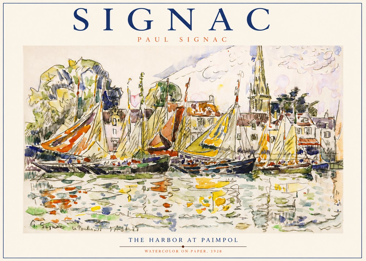 Signac The Harbor at Paimpol No3 - Plakat