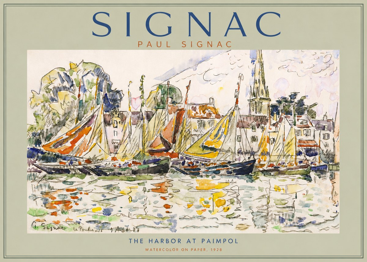 Signac The Harbor at Paimpol No5 - Plakat