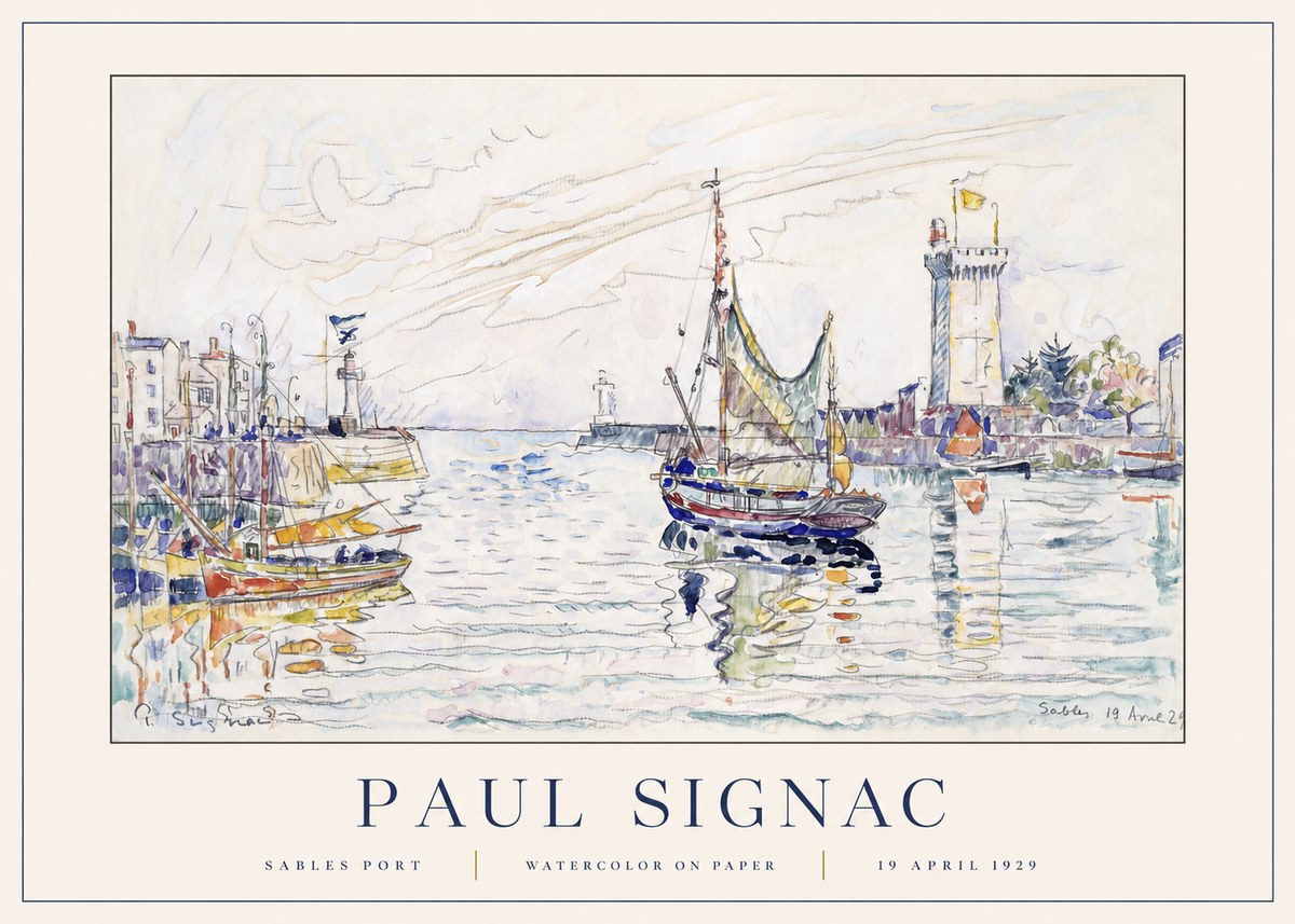 Signac Sables Port No1 - Plakat