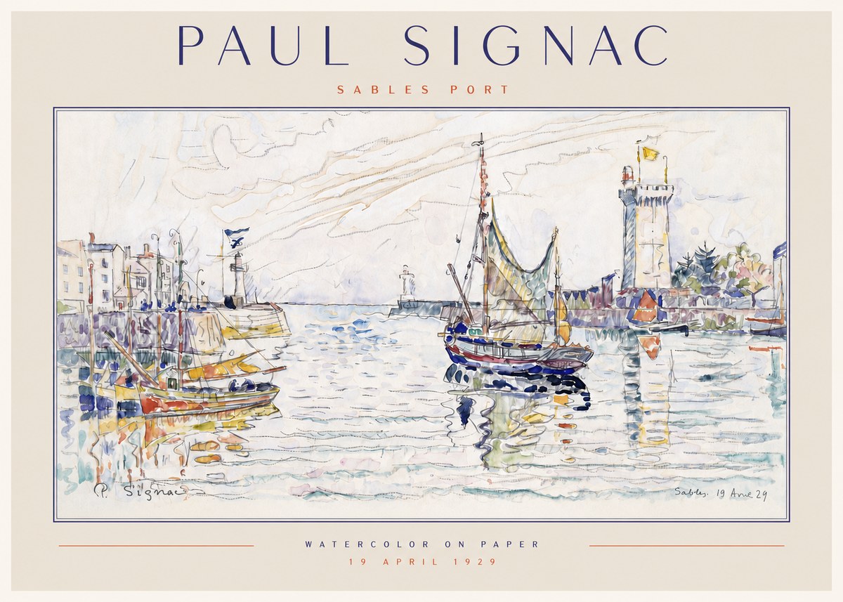 Signac Sables Port No3 - Plakat