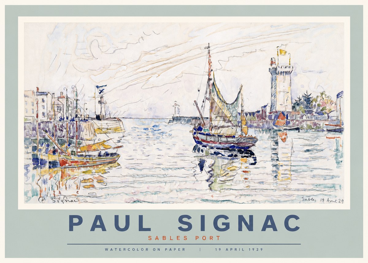Signac Sables Port No4 - Plakat