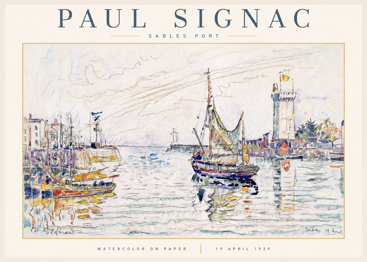Signac Sables Port No5 - Plakat