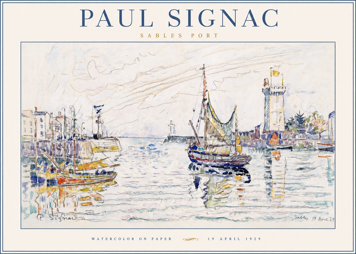 Signac Sables Port No6 - Plakat