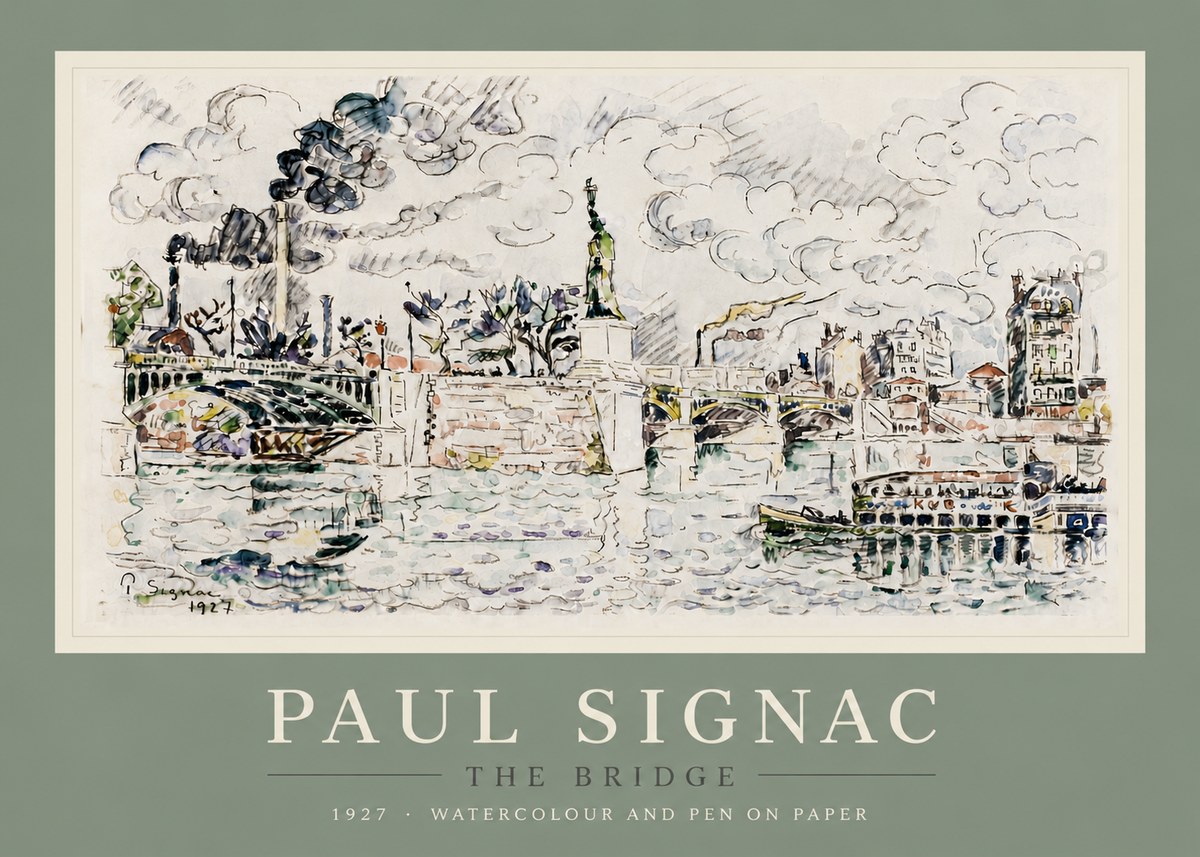 Signac The Bridge II No5 - Plakat
