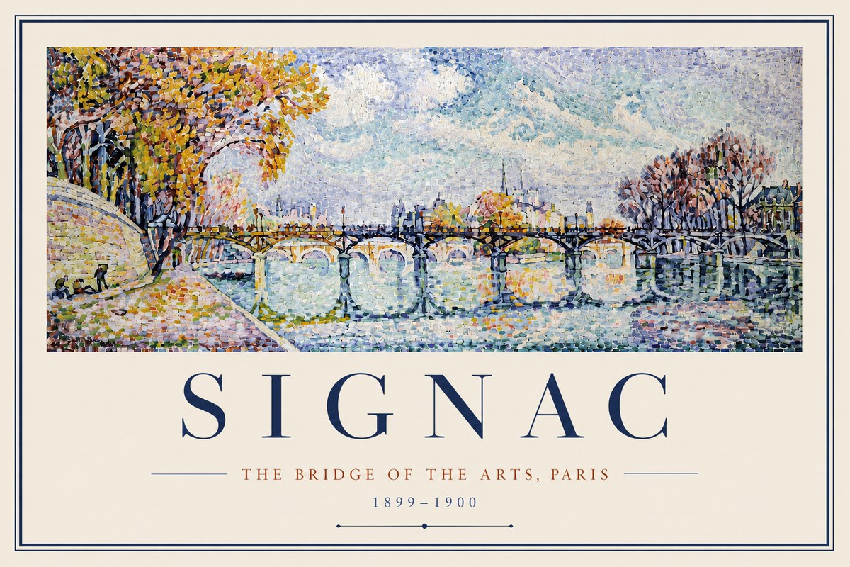Signac The Bridge of the Arts, Paris No3 - Plakat