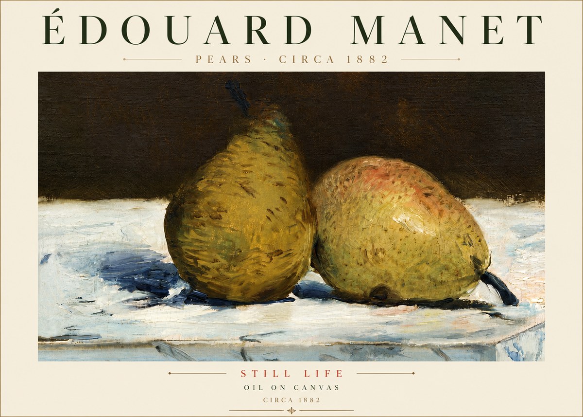 Édouard Manet Pears No4 - Plakat