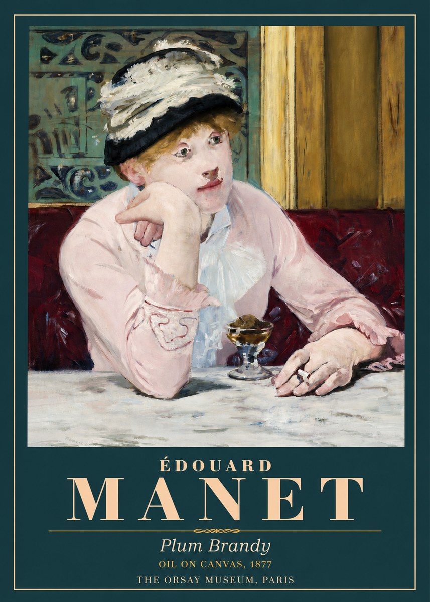Édouard Manet Plum Brandy No3 - Plakat