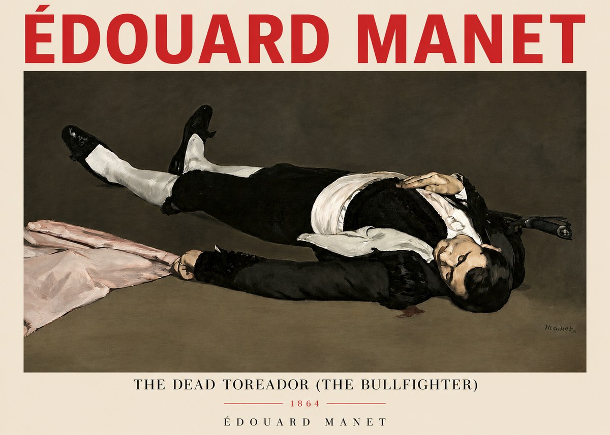 Édouard Manet The Dead Toreador (the Bullfighter) No3 - Plakat