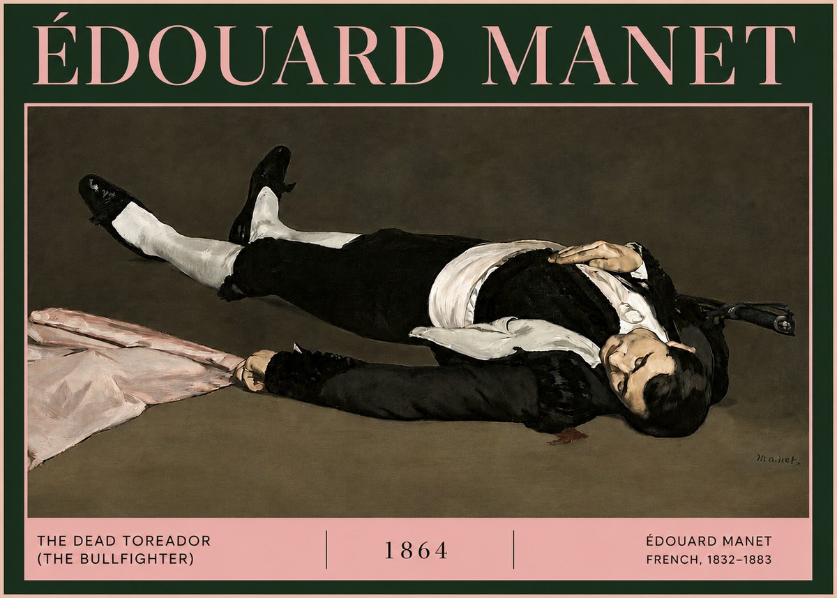 Édouard Manet The Dead Toreador (the Bullfighter) No4 - Plakat