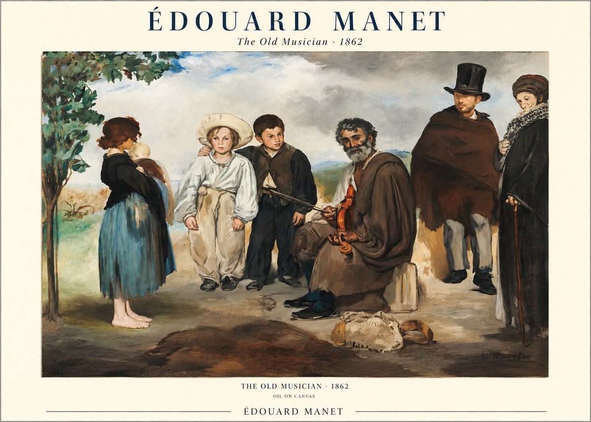 Édouard Manet The Old Musician - 1862 No1 - Plakat