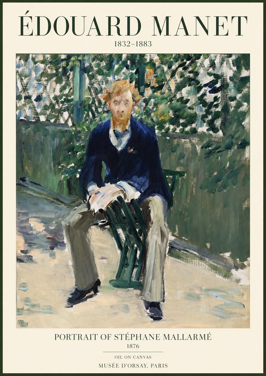Édouard Manet Portrait of Stéphane Mallarmé II No1 - Plakat