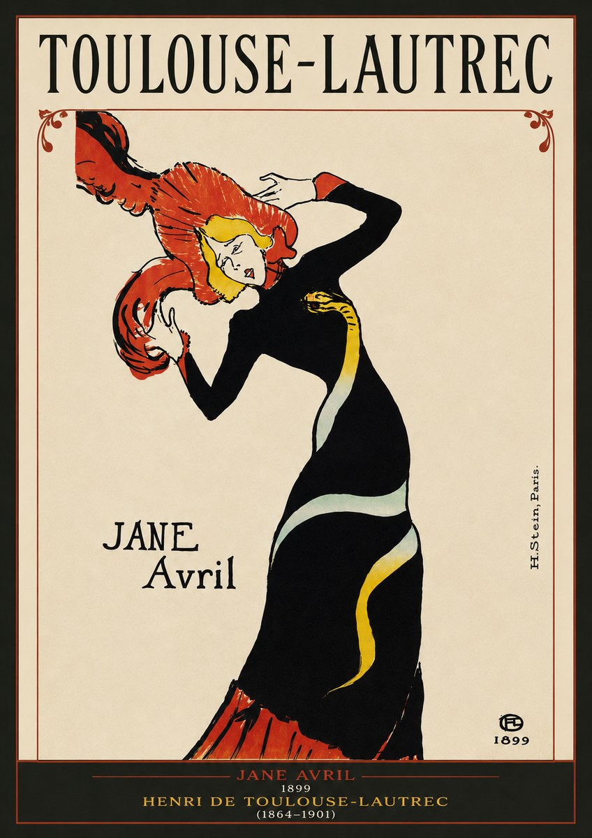Toulouse-Lautrec Jane Avril I No4 - Plakat