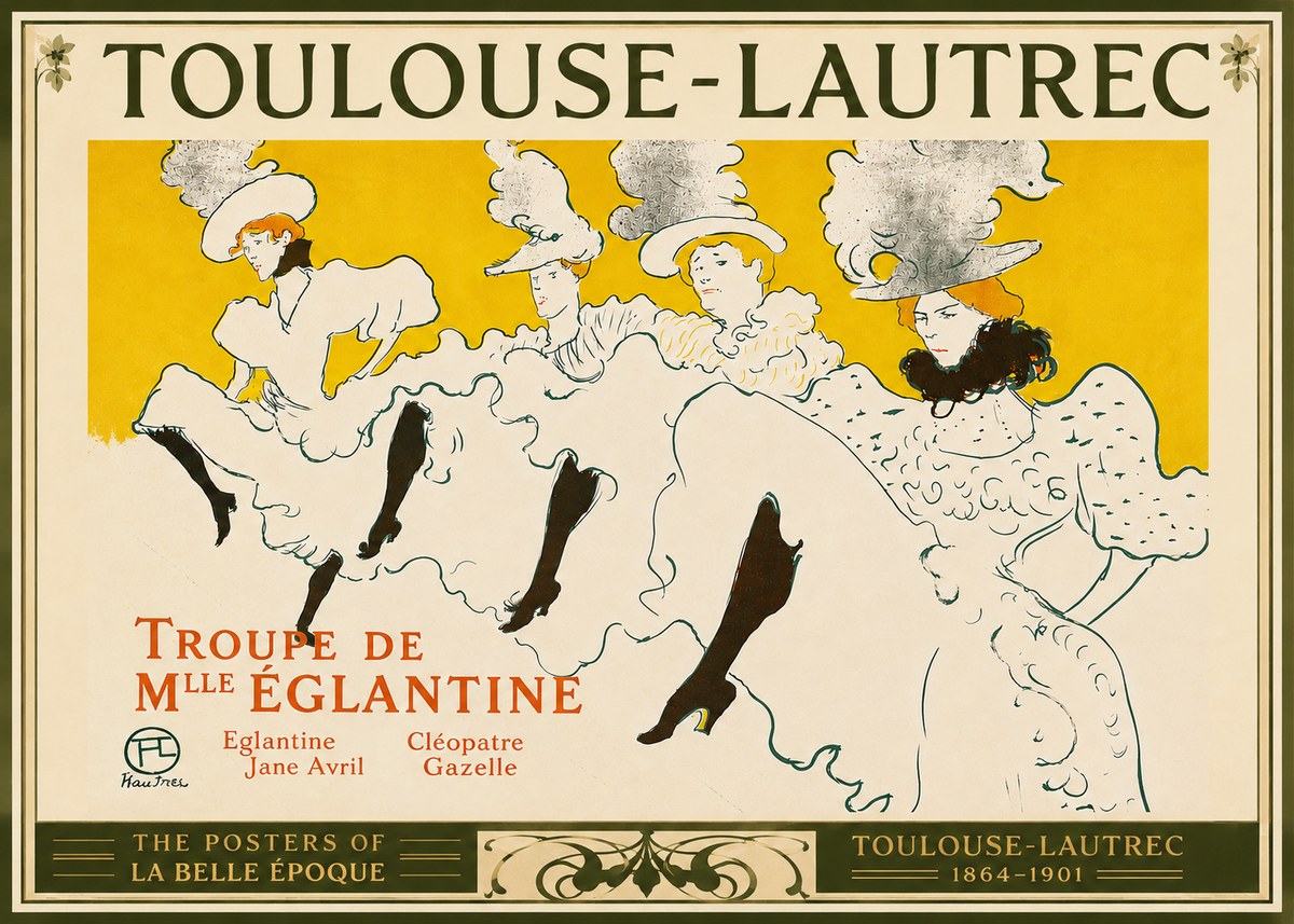 Toulouse-Lautrec Troupe De Mlle Églantine No4 - Plakat