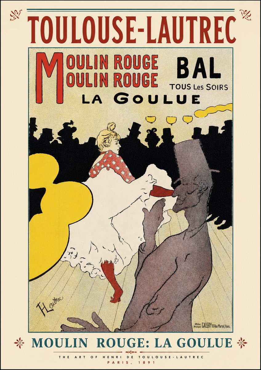 Toulouse-Lautrec Moulin Rouge: La Goulue No6 - Plakat