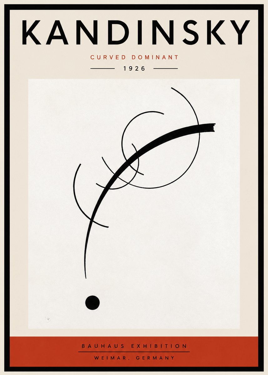 Kandinsky Curved Dominant No6 - Plakat