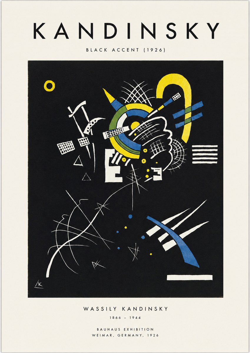 Kandinsky Black Accent (1926) No1 - Plakat