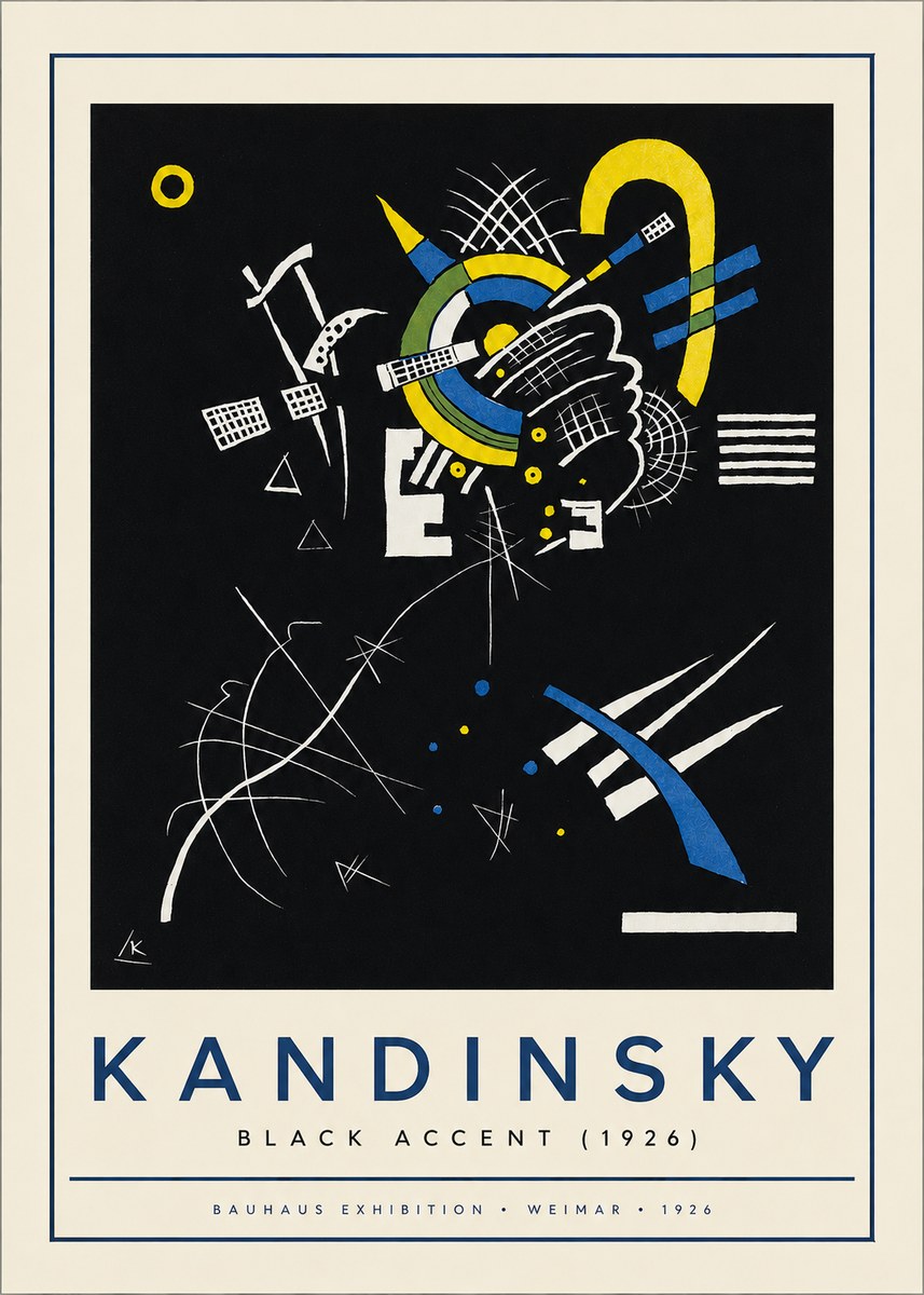Kandinsky Black Accent (1926) No2 - Plakat