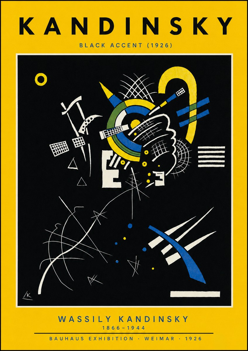 Kandinsky Black Accent (1926) No5 - Plakat