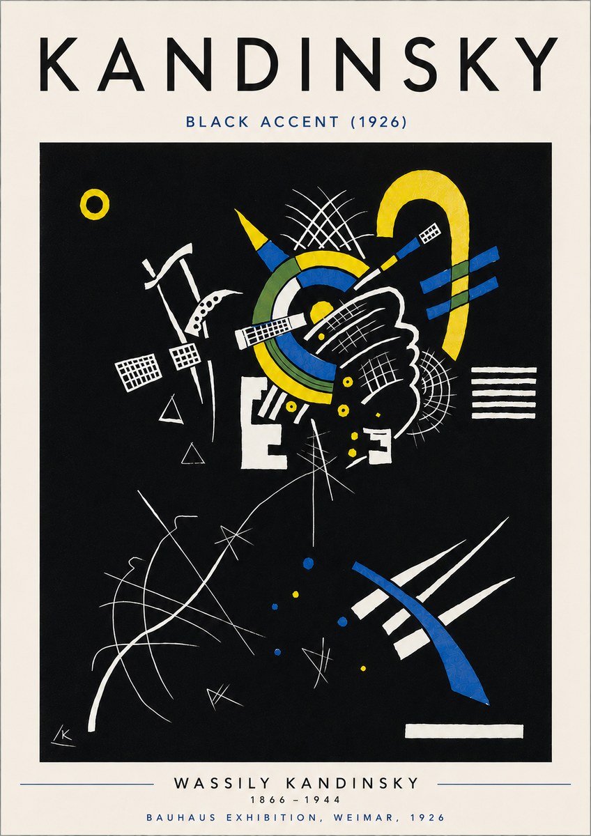 Kandinsky Black Accent (1926) No6 - Plakat