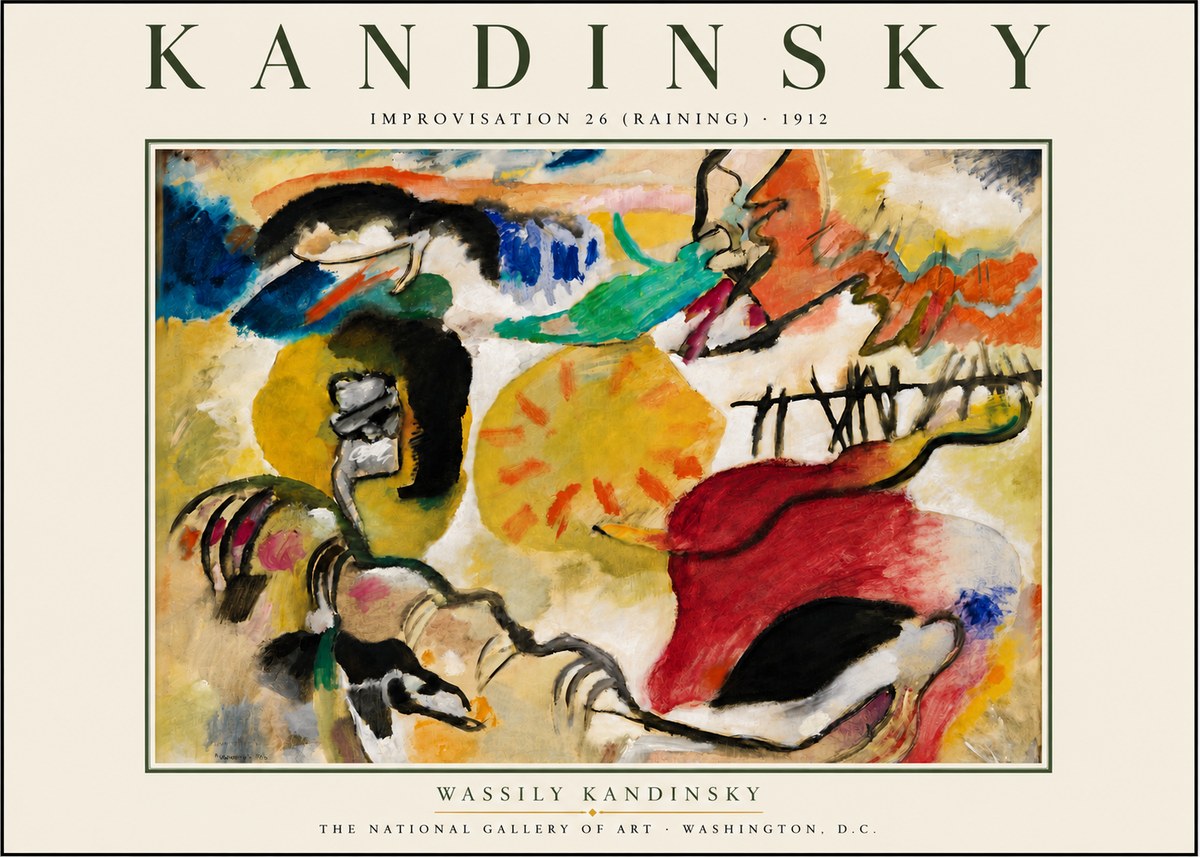 Kandinsky Improvisation 26 (Raining) No6 - Plakat