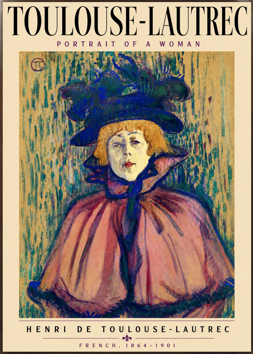 Toulouse-Lautrec Portrait of a Woman I No3 - Plakat