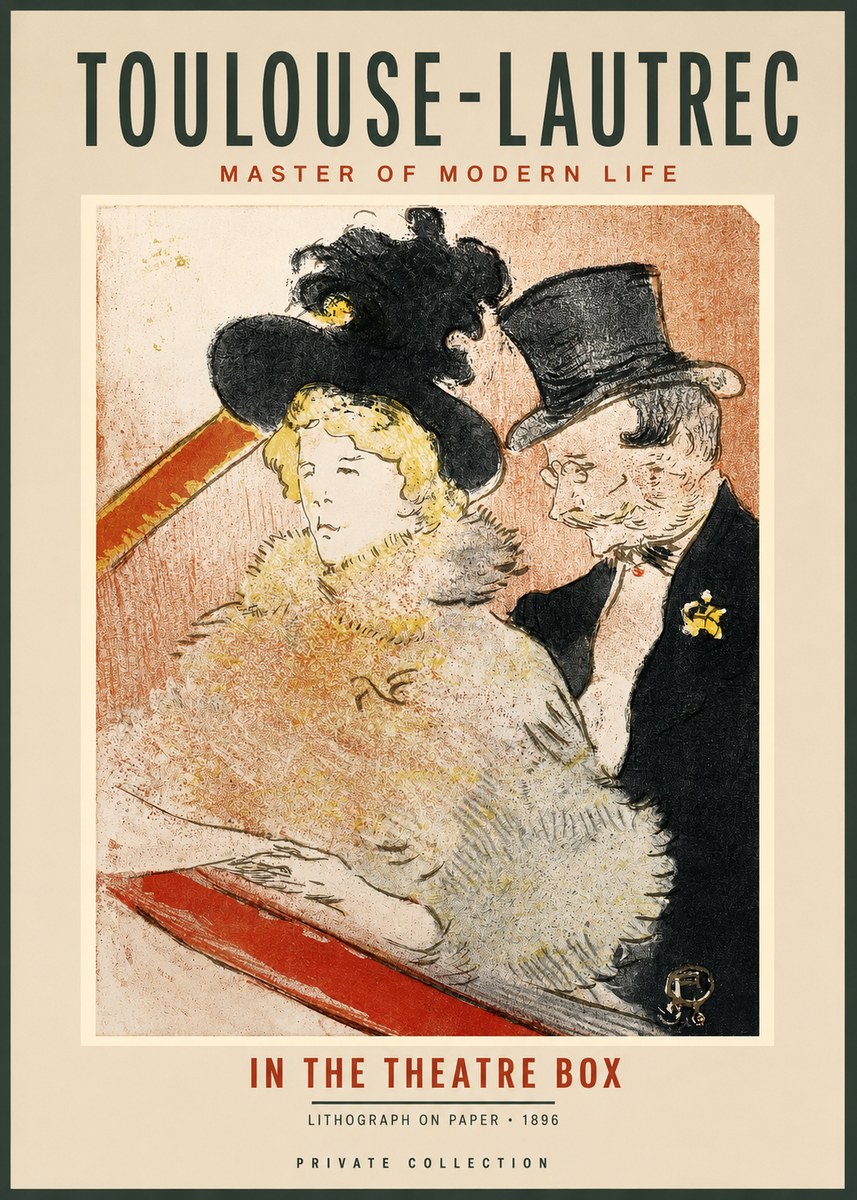 Toulouse-Lautrec In the Theatre Box No2 - Plakat