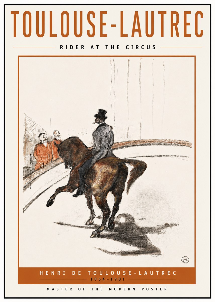 Toulouse-Lautrec Rider at the Circus No5 - Plakat