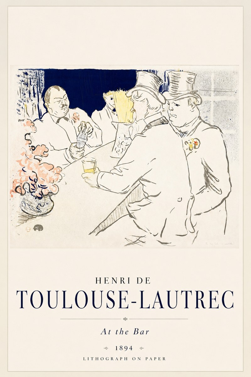 Toulouse-Lautrec At the Bar No1 - Plakat