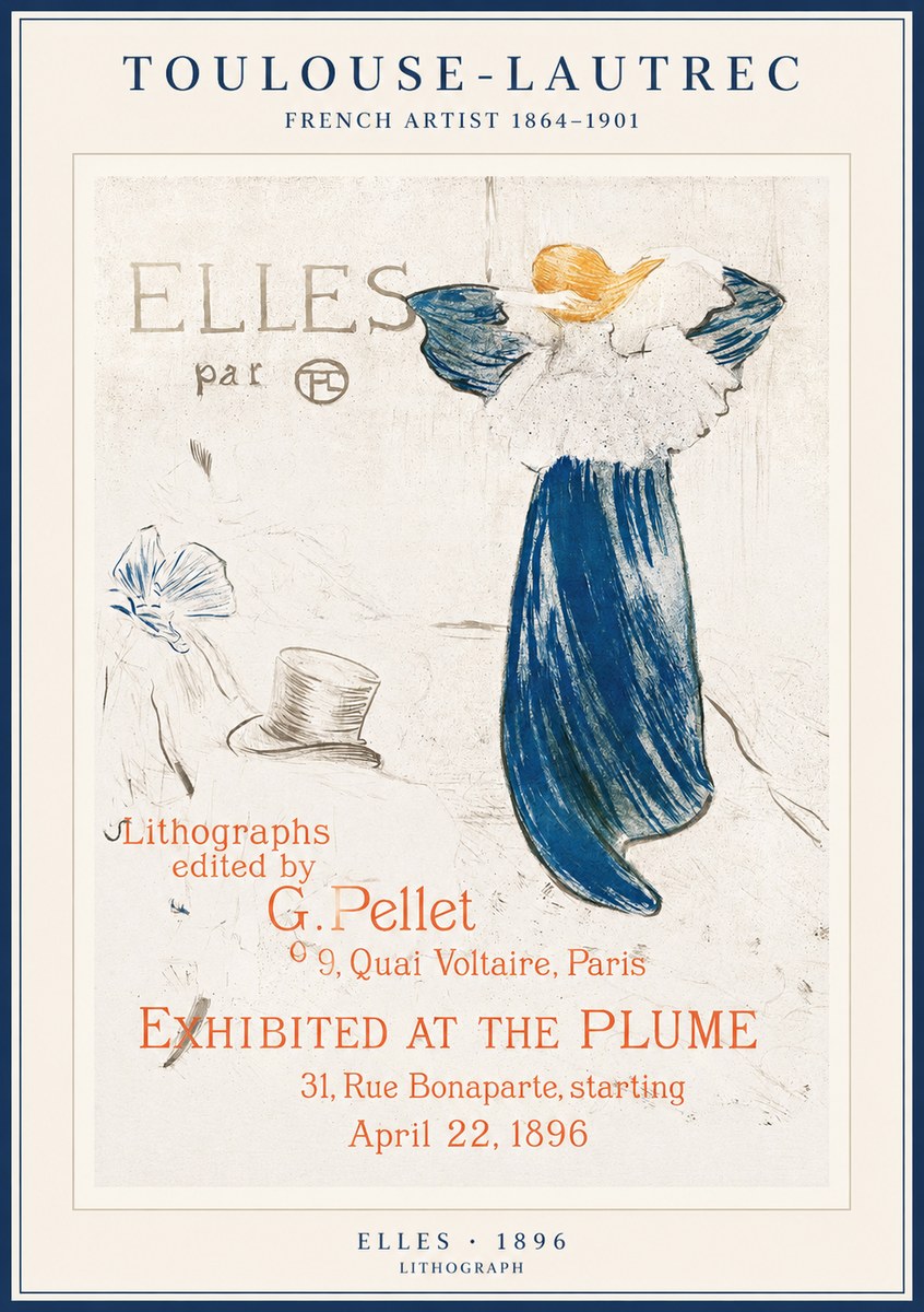 Toulouse-Lautrec Elles No1 - Plakat