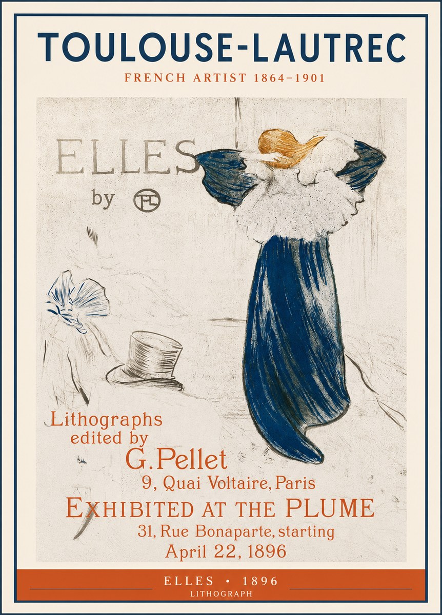 Toulouse-Lautrec Elles No3 - Plakat