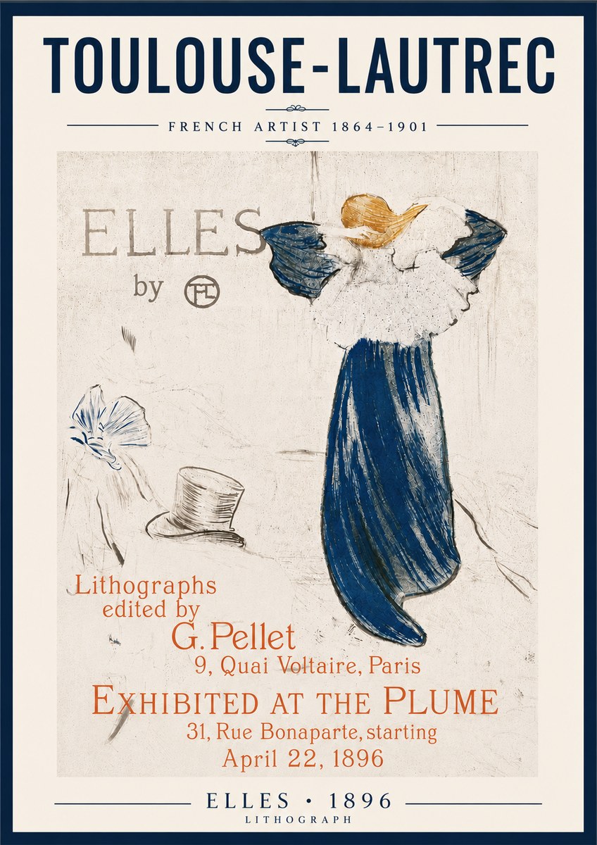 Toulouse-Lautrec Elles No6 - Plakat
