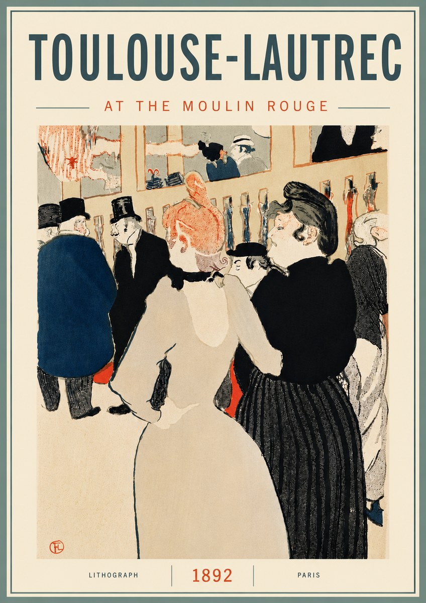 Toulouse-Lautrec At the Moulin Rouge VII No6 - Plakat