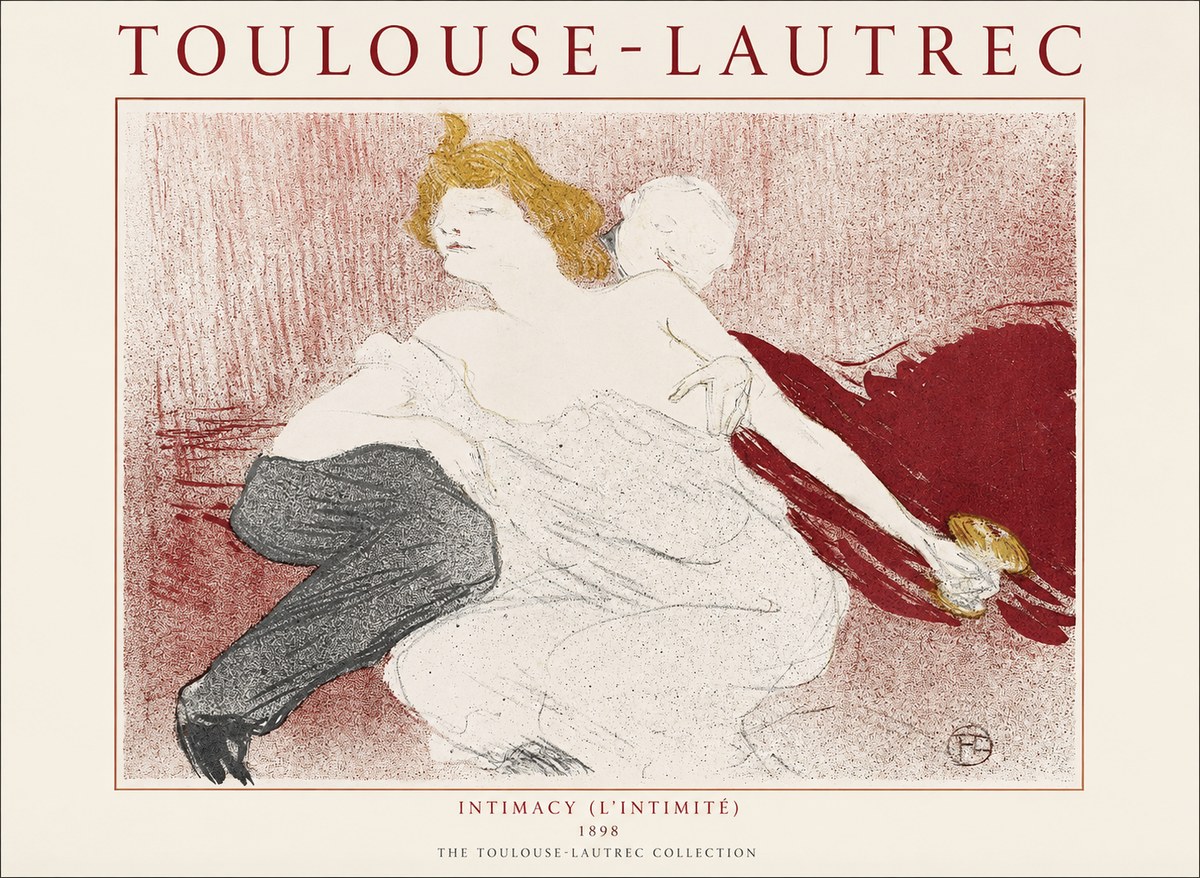 Toulouse-Lautrec Intimacy (L'intimité) No1 - Plakat