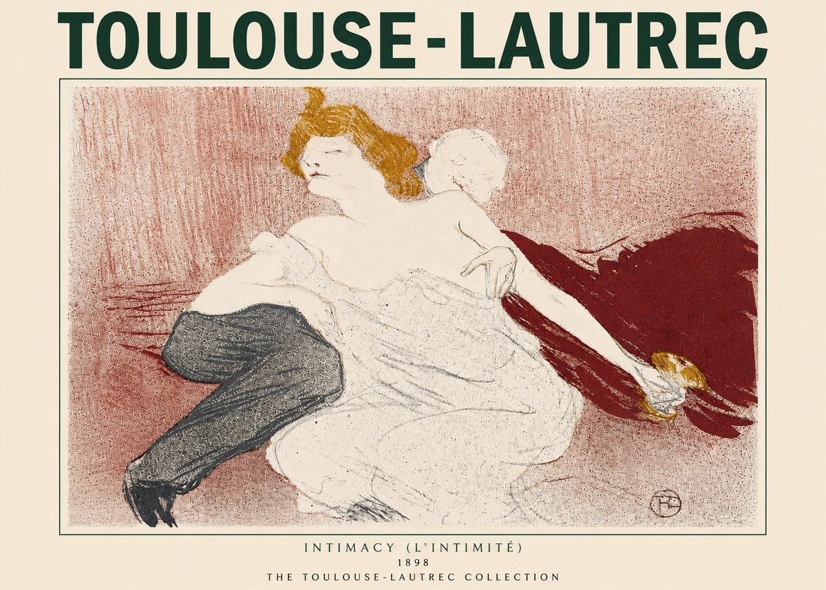 Toulouse-Lautrec Intimacy (L'intimité) No4 - Plakat