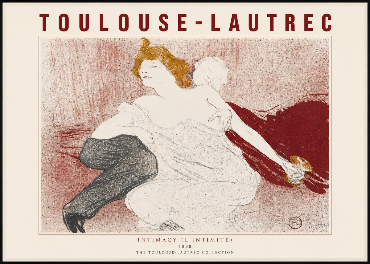 Toulouse-Lautrec Intimacy (L'intimité) No5 - Plakat