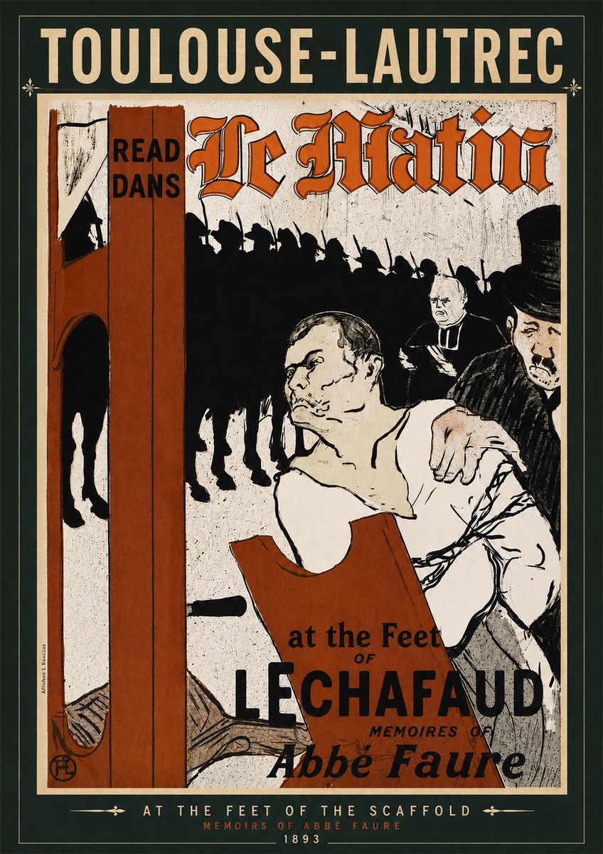 Toulouse-Lautrec At the Feet of the Scaffold Memoirs of Abbé Faure No6 - Plakat