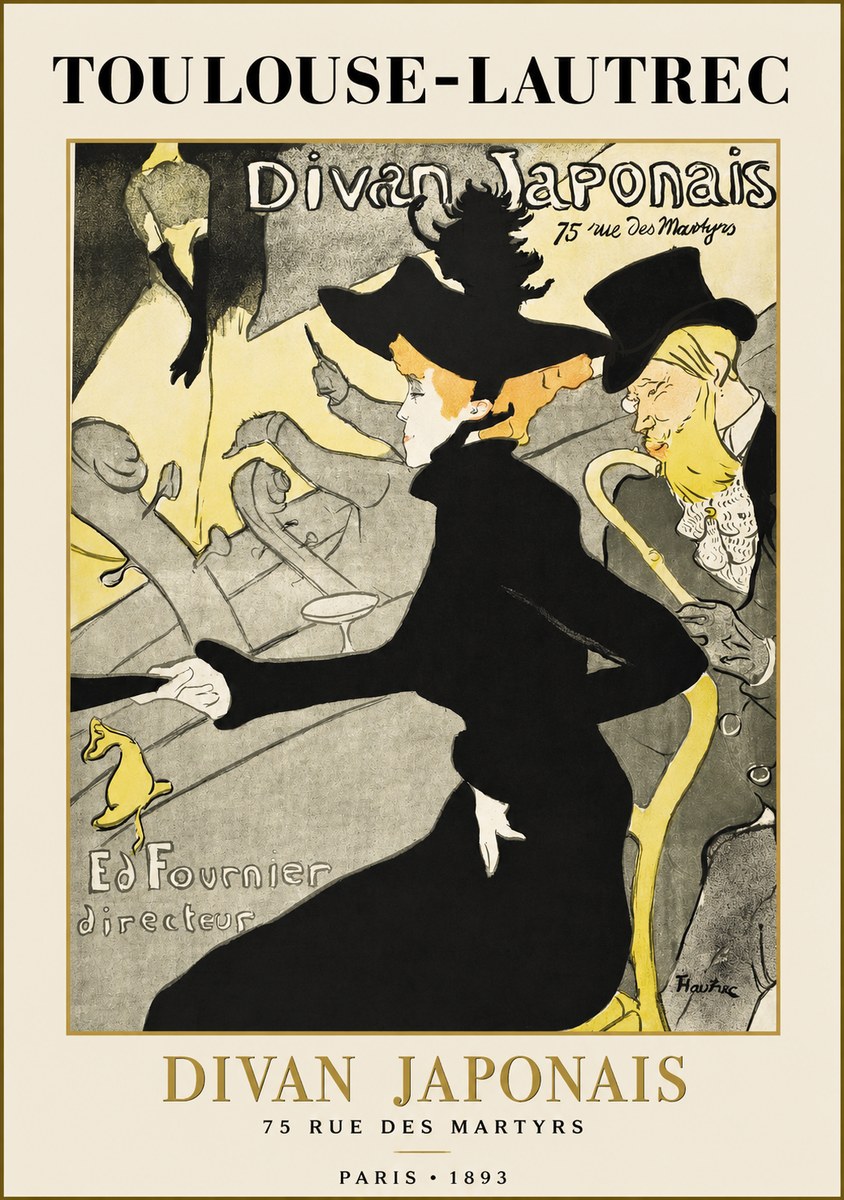 Toulouse-Lautrec Divan Japonais No1 - Plakat