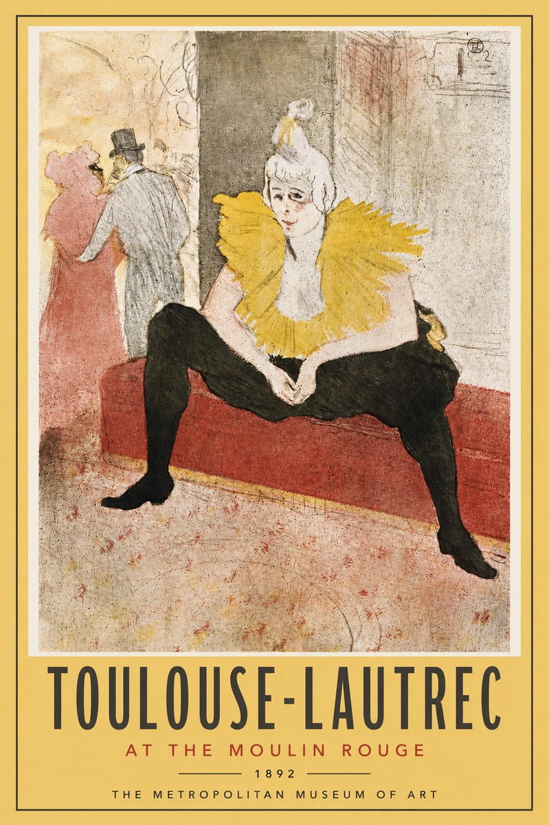 Toulouse-Lautrec At the Moulin Rouge X No4 - Plakat