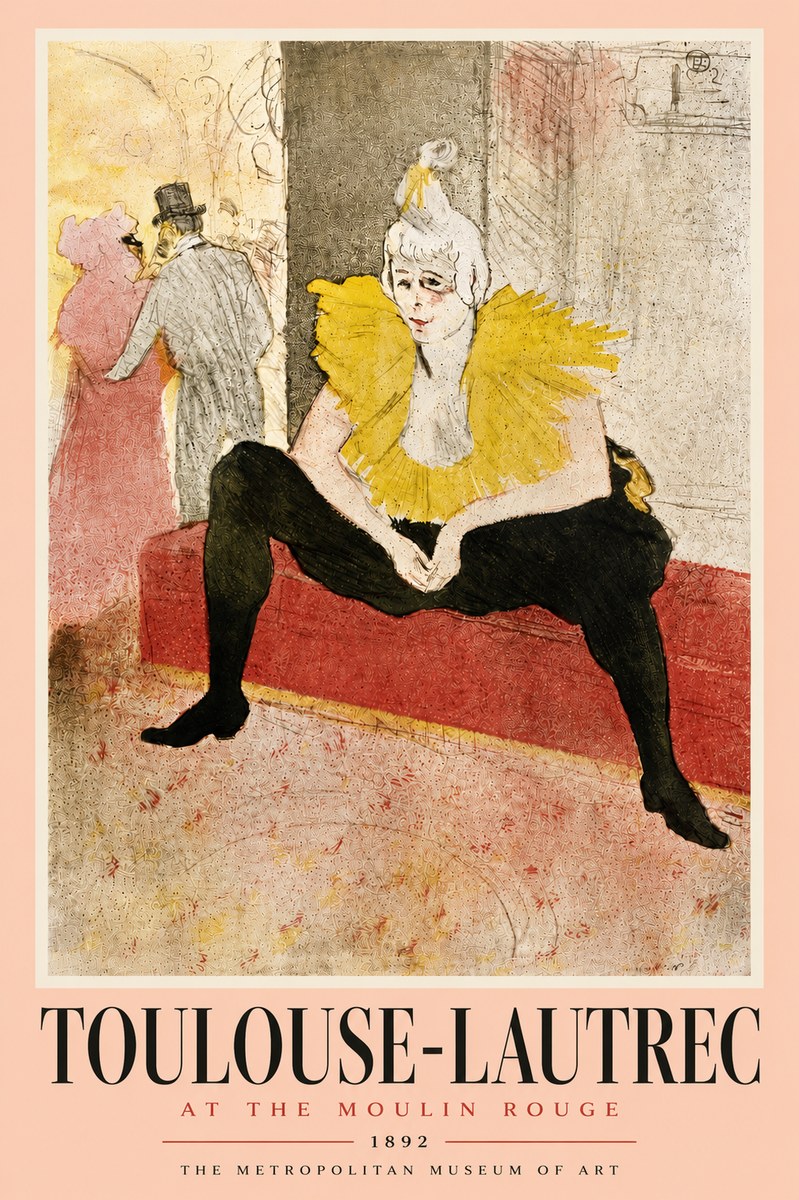 Toulouse-Lautrec At the Moulin Rouge X No6 - Plakat