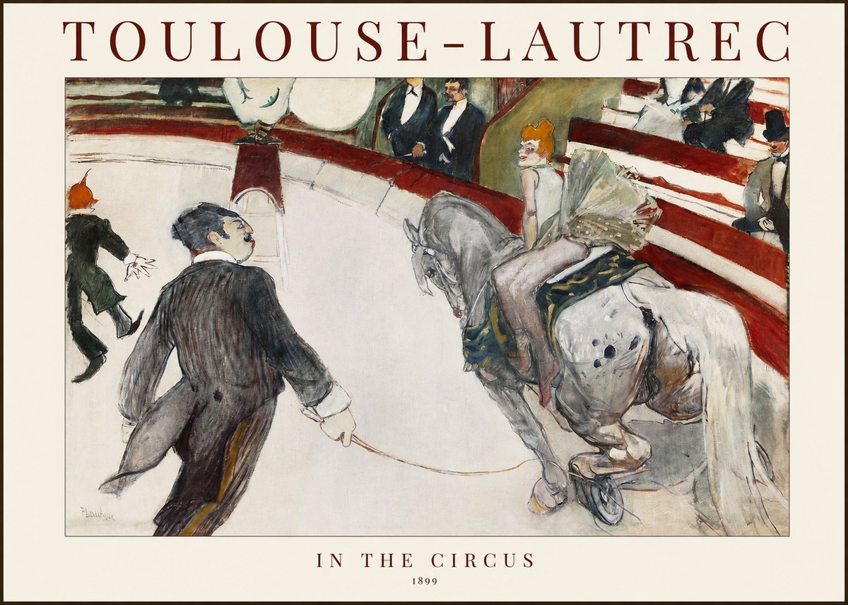 Toulouse-Lautrec In the Circus No1 - Plakat
