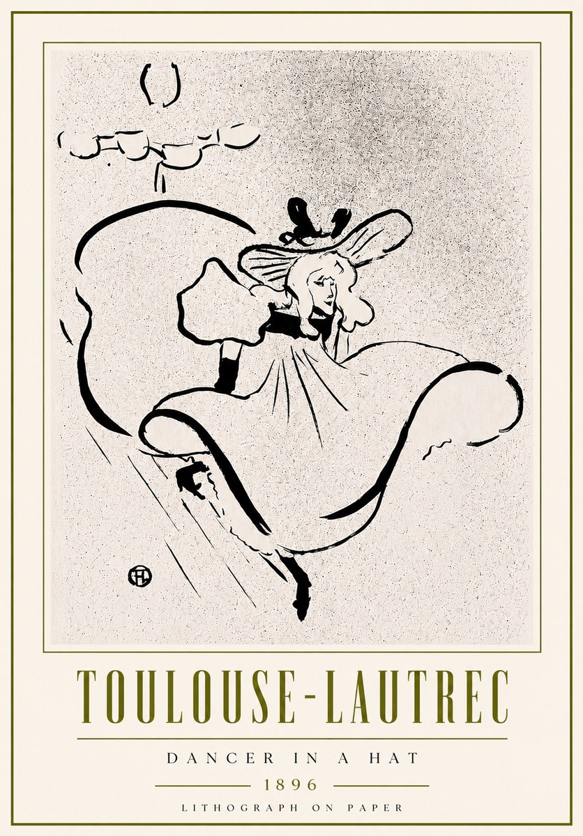 Toulouse-Lautrec Dancer in a Hat No6 - Plakat